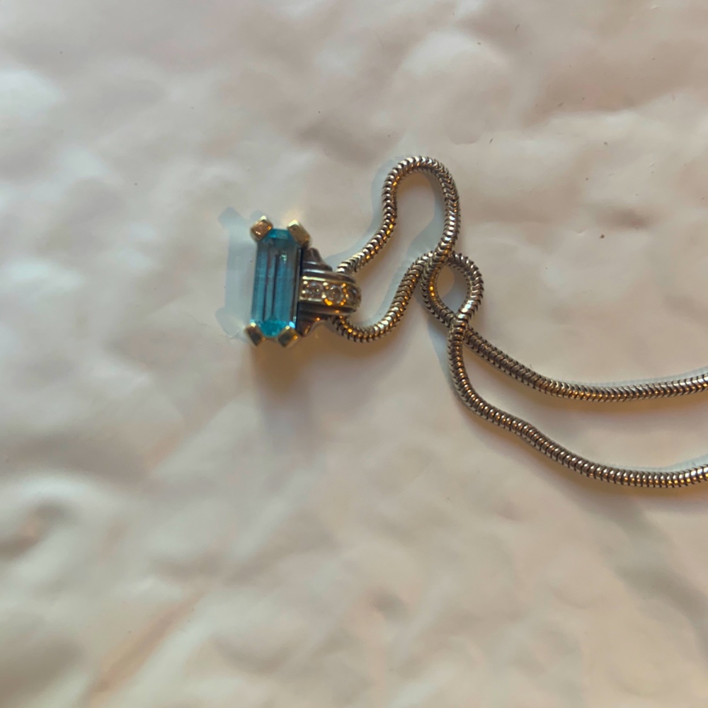Vintage Lagos caviar Topaz Pendant